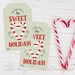 PRINTABLE Wishing You a SWEET Holiday Candy Cane Heart Tag Instant ...