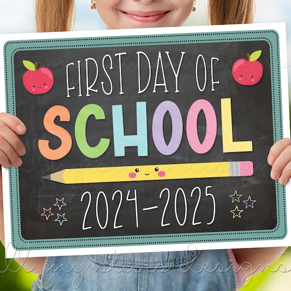 First Day of School Signs 2024 - Il 600x600.6131392225 Ph85 