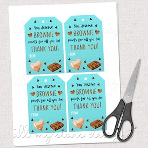 PRINTABLE You Deserve BROWNIE Points for All That You Do! Thank You ...