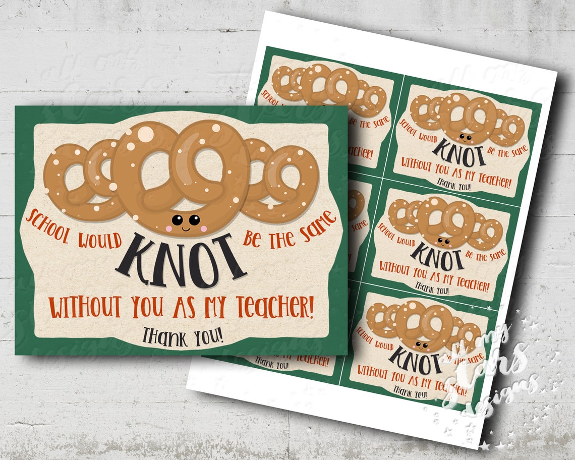PRINTABLE School Would KNOT Be the Same Without You as My Teacher ...