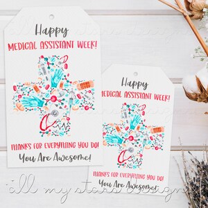 Happy Medical Assistant Week! Thanks For Everything You Do! You Are Awesome! Tag | Instant  Download | Medical Assistant Appreciation Gift