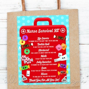 PRINTABLE Nurse Survival Kit Tags | Instant Download | Nurse ...