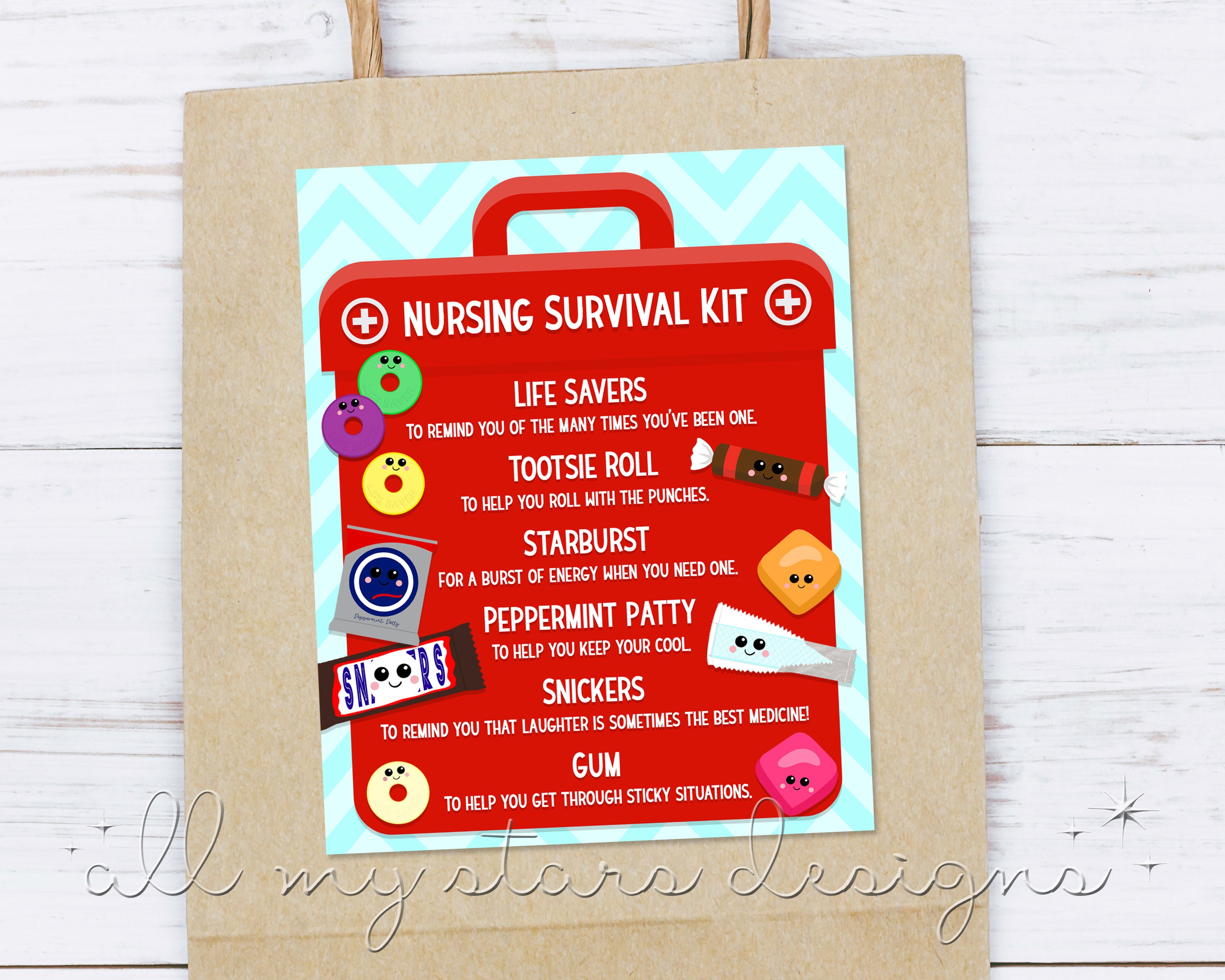 PRINTABLE Nursing Survival Kit Tag Instant Download Best Etsy Canada PRINTABLE Nursing Survival Kit Tag Instant Download Best Etsy Canada