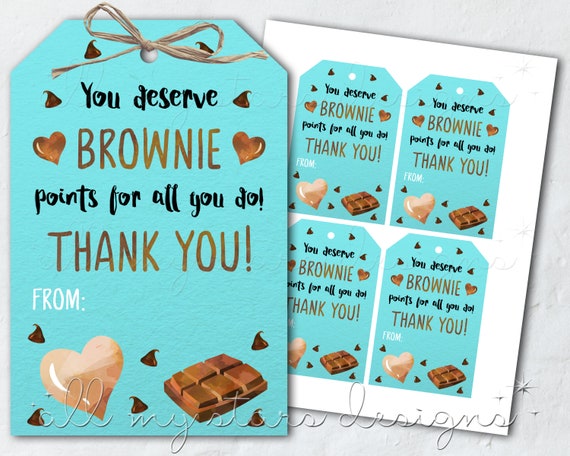 Printable You Deserve Brownie Points For All That You Do Etsy 日本 Printable You Deserve Brownie Points For All That You Do Etsy 日本