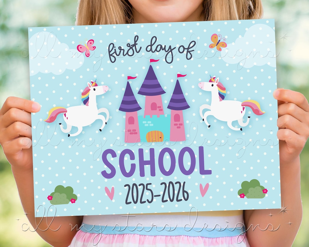 Letrero imprimible para el primer día de clases 2025-2026 / Descarga ...