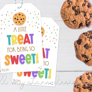 PRINTABLE A Little TREAT For Being So SWEET! Cookie Tag | Instant Download | Cute Cookie Thank You Tag | Employee Teacher Appreciation
