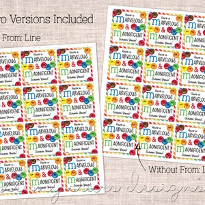 PRINTABLE Have a Marvelous and Magnificent School Year! M&amp;M Tag ...