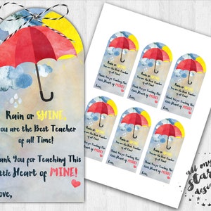 Rain or Shine, You Are the Best Teacher of All Time! Thank You for ...