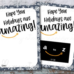 AFDRUKBARE Ik hoop dat uw vakantie geweldig is! Cadeaukaarthouder voor de feestdagen | Direct downloaden | Amazon-cadeaukaarthouder | Sneeuwvlok Fijne feestdagen