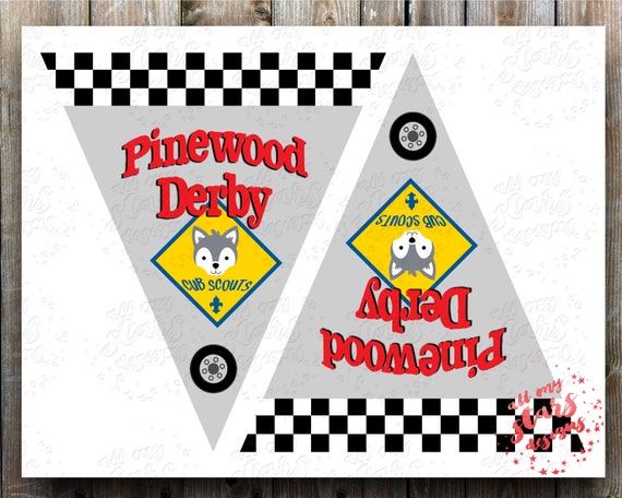 Welcome Racers Cub Scout Pinewood Derby Printable Banner Etsy