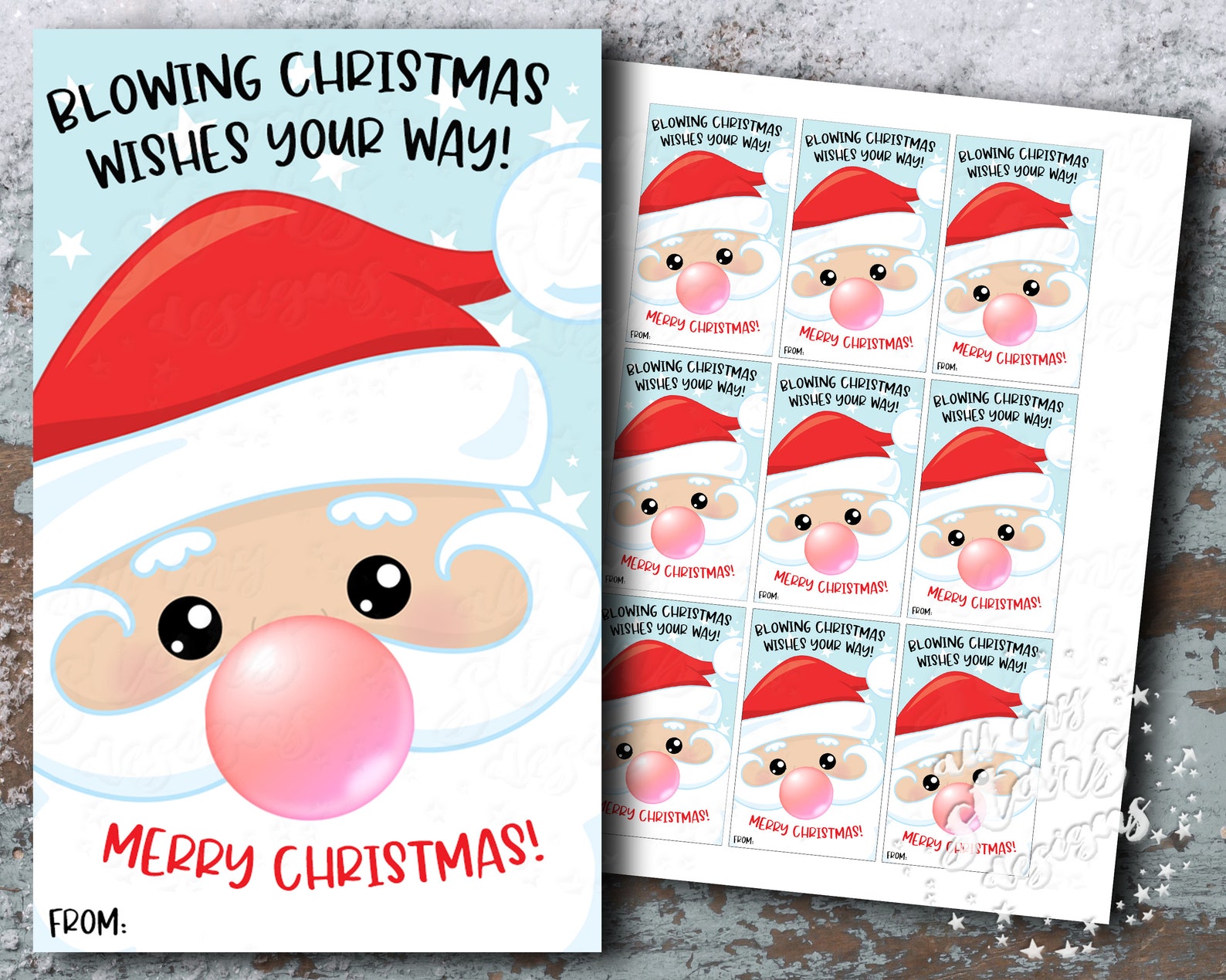 PRINTABLE Blowing Christmas Wishes Your Way Bubble Gum Gift Etsy printable-blowing-christmas-wishes-your-way-bubble-gum-gift-etsy