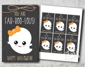 PRINTABLE You Are Fab-boo-lous Happy Halloween Cute Ghost - Etsy