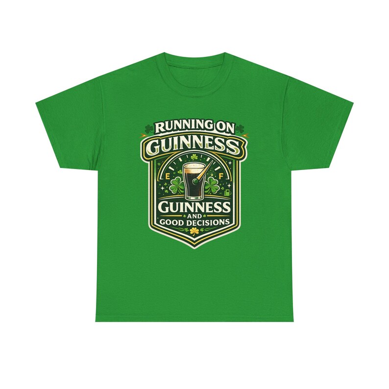 Running on Guinness graphic tee | St. Patrick's Day beer shirt image 5