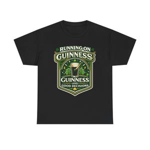 Running on Guinness graphic tee | St. Patrick's Day beer shirt image 3