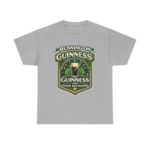 Running on Guinness graphic tee | St. Patrick's Day beer shirt image 4