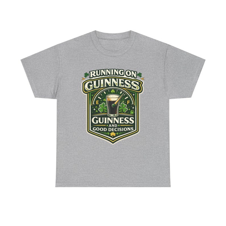 Running on Guinness graphic tee | St. Patrick's Day beer shirt image 4