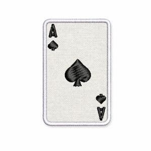 Parche bordado de la carta As de Picas