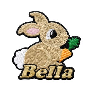 Patch personnalisé nom de lapin lapin brodé fer sur patch