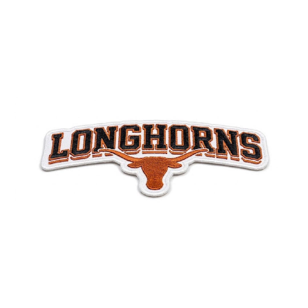 Longhorns Ribbon Longhorns Text Logo Embroidered Patch Iron on Texas Fans - Etsy