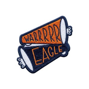 War Eagle Megaphone College Cheer Embroidered Patch