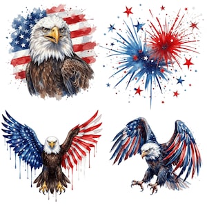 Vintage patriotic bald eagle PNG with distressed USA flag texture, classic American style graphic for 4th of July shirts and prints