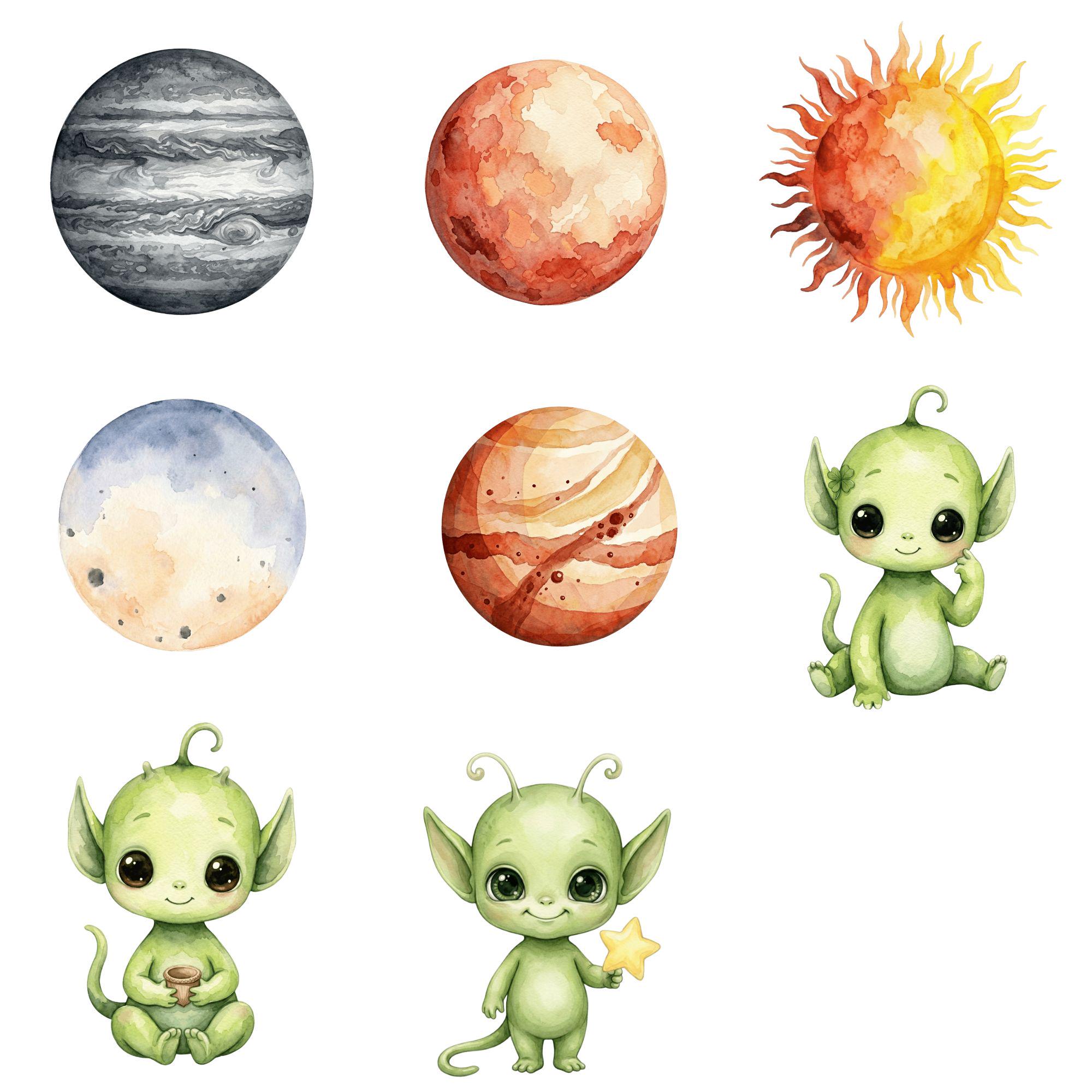 Cute Astronaut Clipart, Outer Space PNG, Watercolor Space Clipart ...