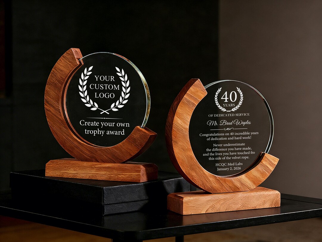 40 Years of Dedicated Service Award, Personalized Company Employee ...
