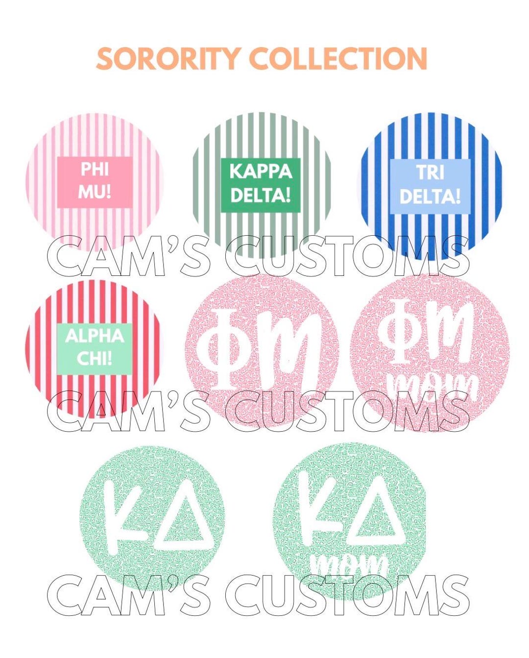 CUSTOM Sorority Buttons- SORORITY COLLECTION - Etsy