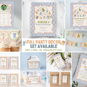 Party Animals Birthday Invitation, Wild Animal Kids Birthday, Musical Animals Theme, Two Wild Birthday Party Invite, Editable Canva Template Bild 11
