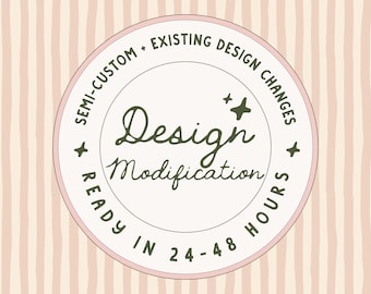 Service de modification de conception | Invitation semi-personnalisée et décoration de fête