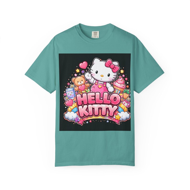 Hello Kitty graphic T-Shirt | Cute Kawaii Cat, Candy Hearts, Pastel Design image 13