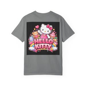 Hello Kitty graphic T-Shirt | Cute Kawaii Cat, Candy Hearts, Pastel Design image 8