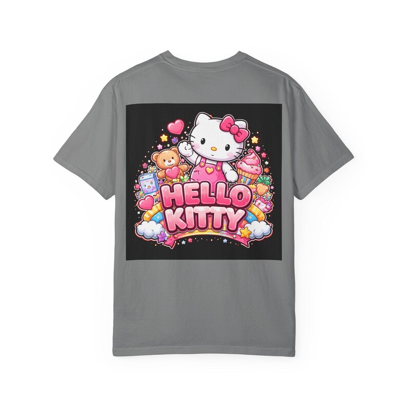 Hello Kitty graphic T-Shirt | Cute Kawaii Cat, Candy Hearts, Pastel Design image 8