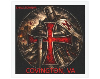Crusader Knight Red Cross Car Magnet | Medieval Armor Emblem
