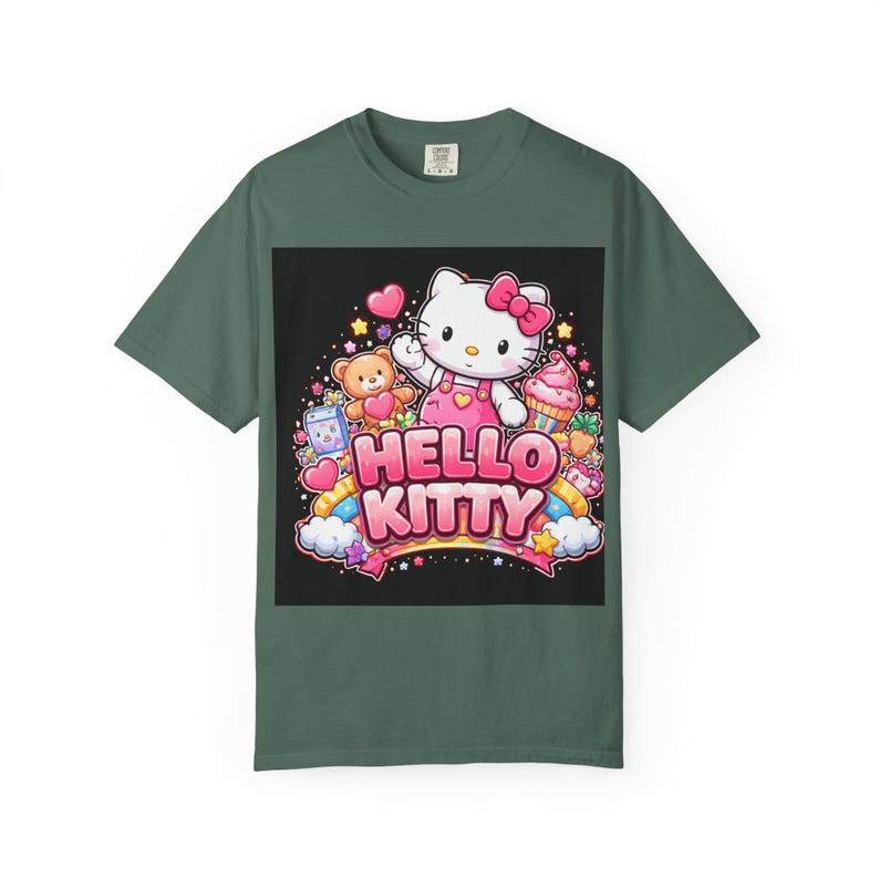 Hello Kitty graphic T-Shirt | Cute Kawaii Cat, Candy Hearts, Pastel Design image 11