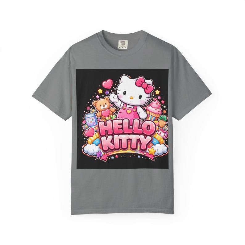 Hello Kitty graphic T-Shirt | Cute Kawaii Cat, Candy Hearts, Pastel Design image 7