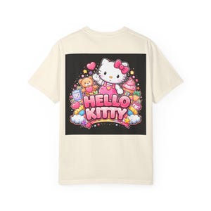 Hello Kitty graphic T-Shirt | Cute Kawaii Cat, Candy Hearts, Pastel Design image 5