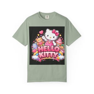 Hello Kitty graphic T-Shirt | Cute Kawaii Cat, Candy Hearts, Pastel Design image 9