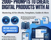2000+ AI Prompts Bundle for Digital Products, Seller Toolkit (PDF Download)