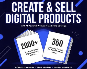 2350+ AI Prompts Bundle, Marketing Prompts, Seller Toolkit (Digital Download)
