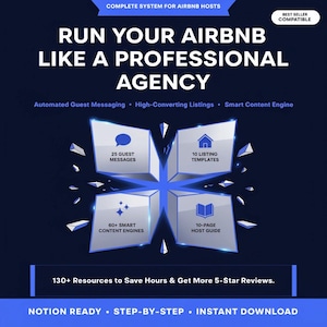 Notion Host Starter Kit, Airbnb Rental Business Templates, Guest Messaging Scripts (Digital Download)