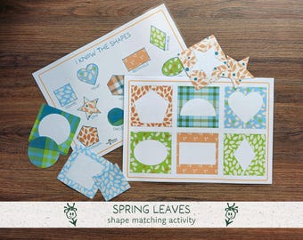 The Shape Matching Cards Printable Activity with the hand-drawn floral pattern Toddler Fine Motor Practice