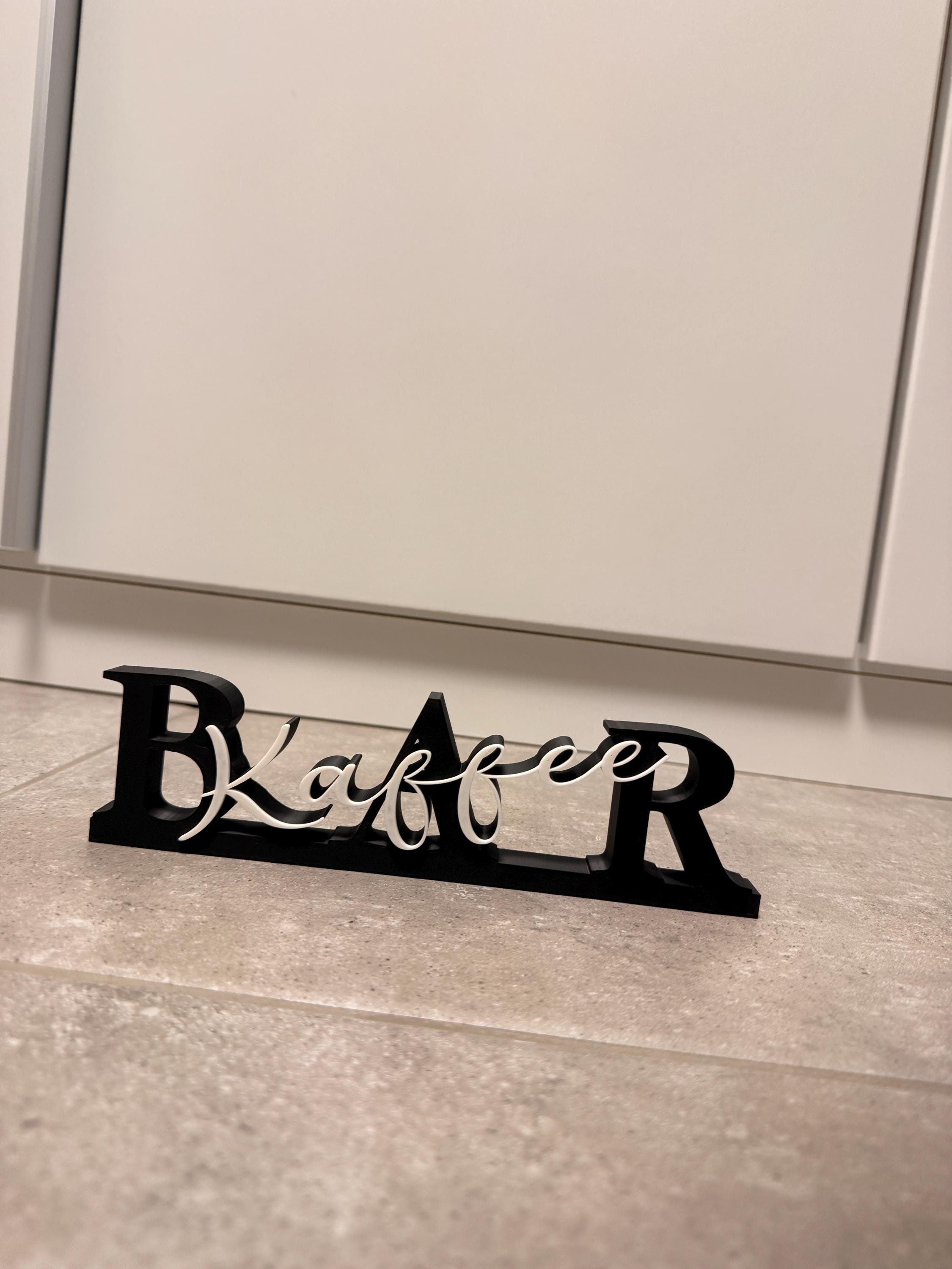 Modern Coffee Bar Lettering STL File + Commercial License - Etsy