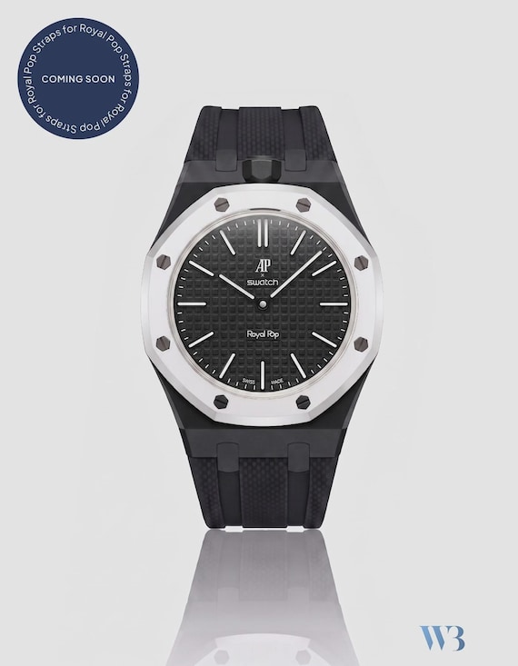 2FOR1 | Watch Strap for AP X Swatch Royal Pop Ocho Negro Bracelet