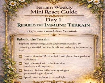 Terrain Weekly Mini-Reset Guide | Immune Health, Wellness Planner (A5 Printable)