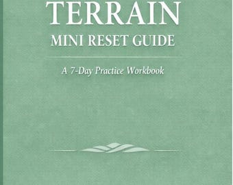Terrain Weekly workbook, Health repair guide program, Self healing health tracker, Printable Wellness planner