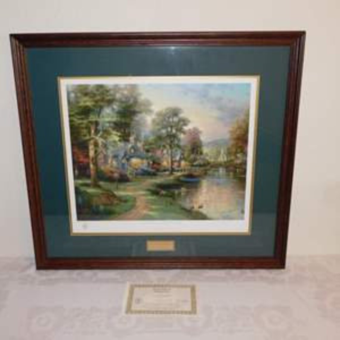 Thomas Kinkade Foothill Hometown Lake Signed Numbered Litho Etsy