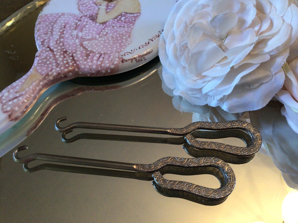 Antique Metal Boot Hooks Set of 2 Victorian Boot Hooks Late Etsy