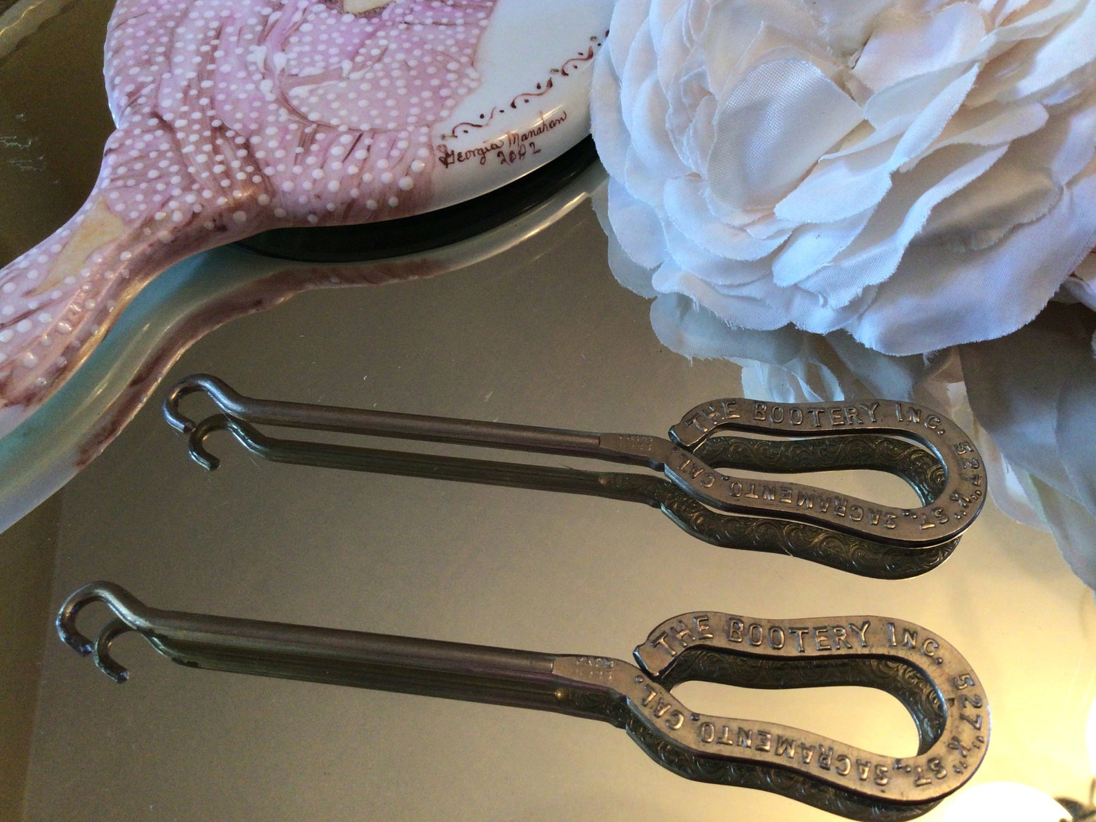 Antique Metal Boot Hooks Set of 2 Victorian Boot Hooks Late Etsy