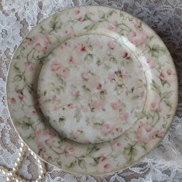 222 Fifth Sheri Blum Savannah Salad Plates PTS International SET of 7 Salad Plates